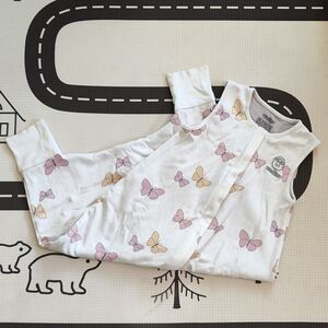 Woolino footed toddler girls butterfly 18-36m sleep sack
